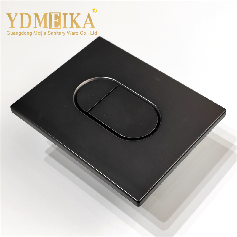 Factory Price Wall Hung Bathroom Fittings Toilet Concealed Cistern ABS Black Dual Flush Button Flush Panel