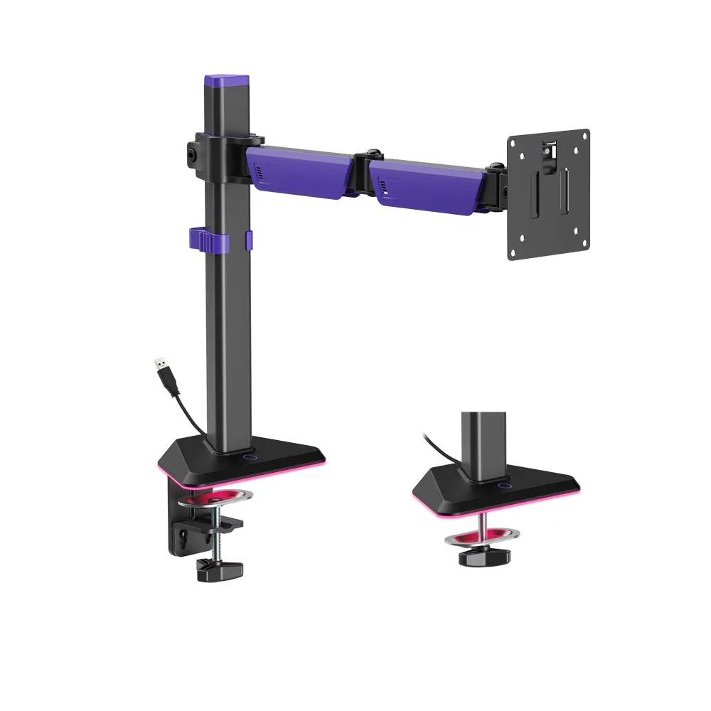 Кронштейн для монитора с RGB-подсветкой, однорычажный