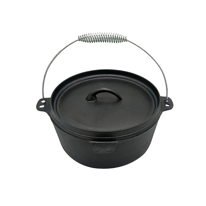 Outdoor Camping Cast Iron Dutch Oven Set with Wooden Case