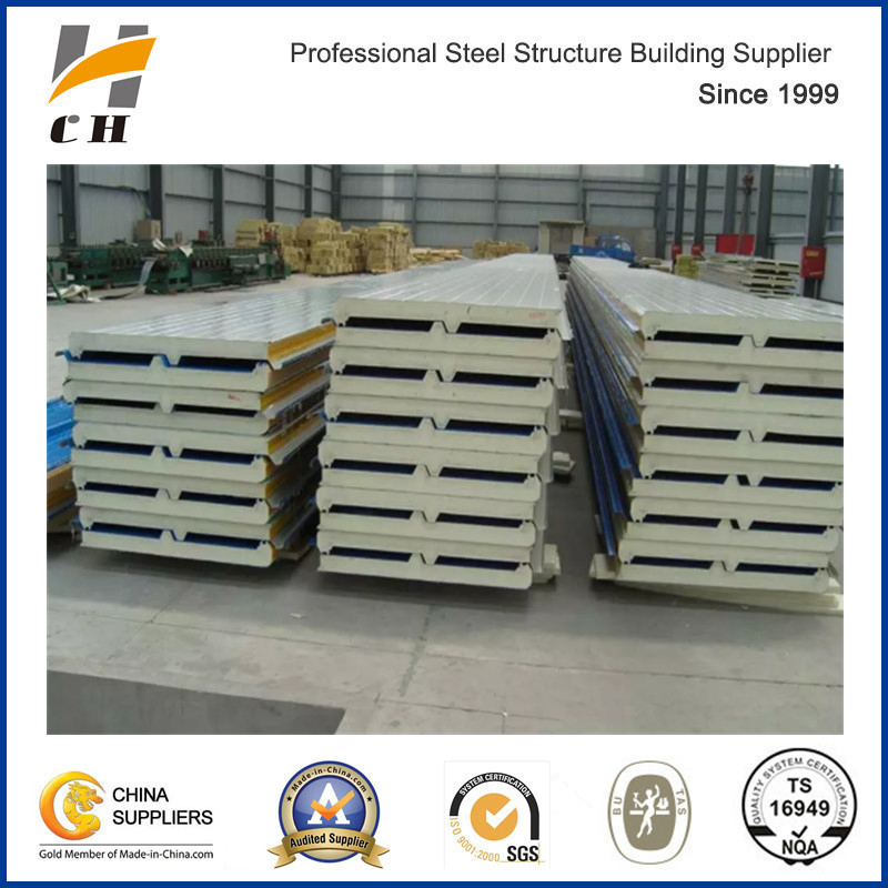 Heat Insulation Rockwool Sandwich Panel for Steel Warehouse