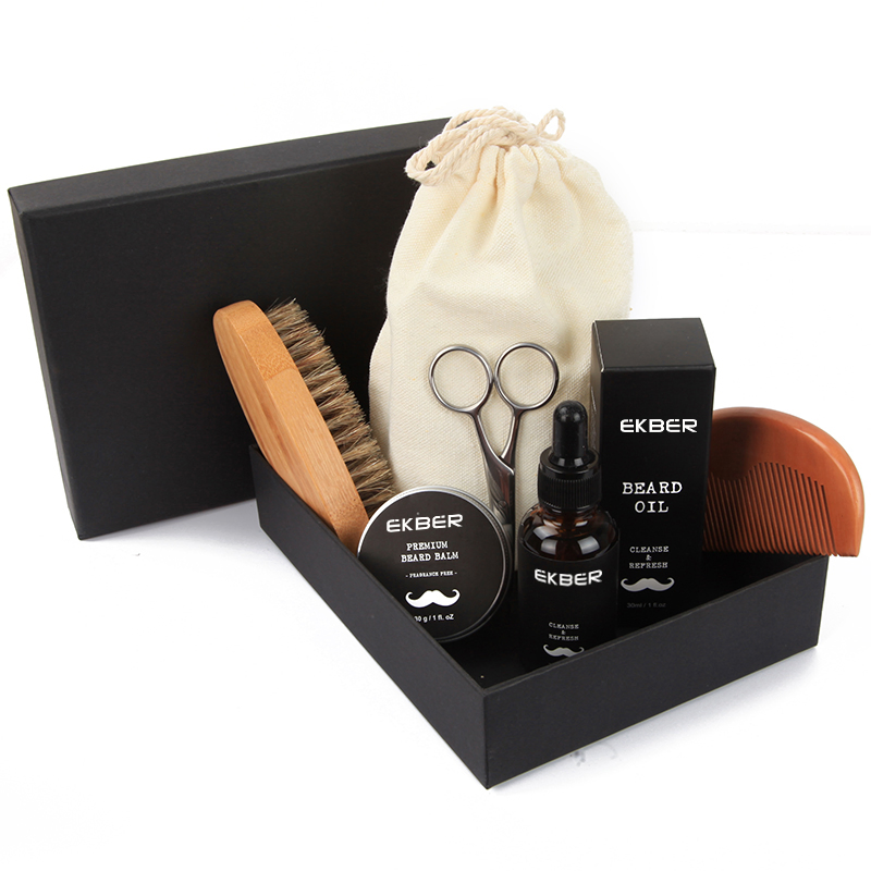 Wholesale Ekber Minute Beard Grooming Kit for Men Moisture Repair Skin Care