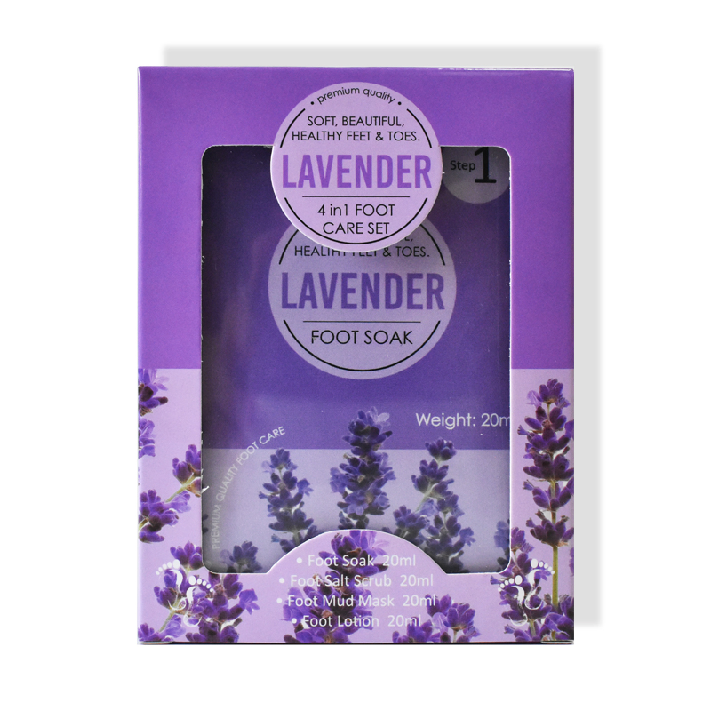 4 in 1 Peeling off Foot Soak Pedicure Salt Lavender Moisturizing Exfoliating Feet Scrub