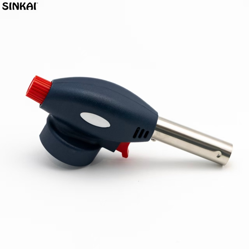 Customized Logo Is Welcome High Quality Stainless Steel Portable Butane Torch BBQ Flame Thrower Gun Flame Gun Ray Gun Torch