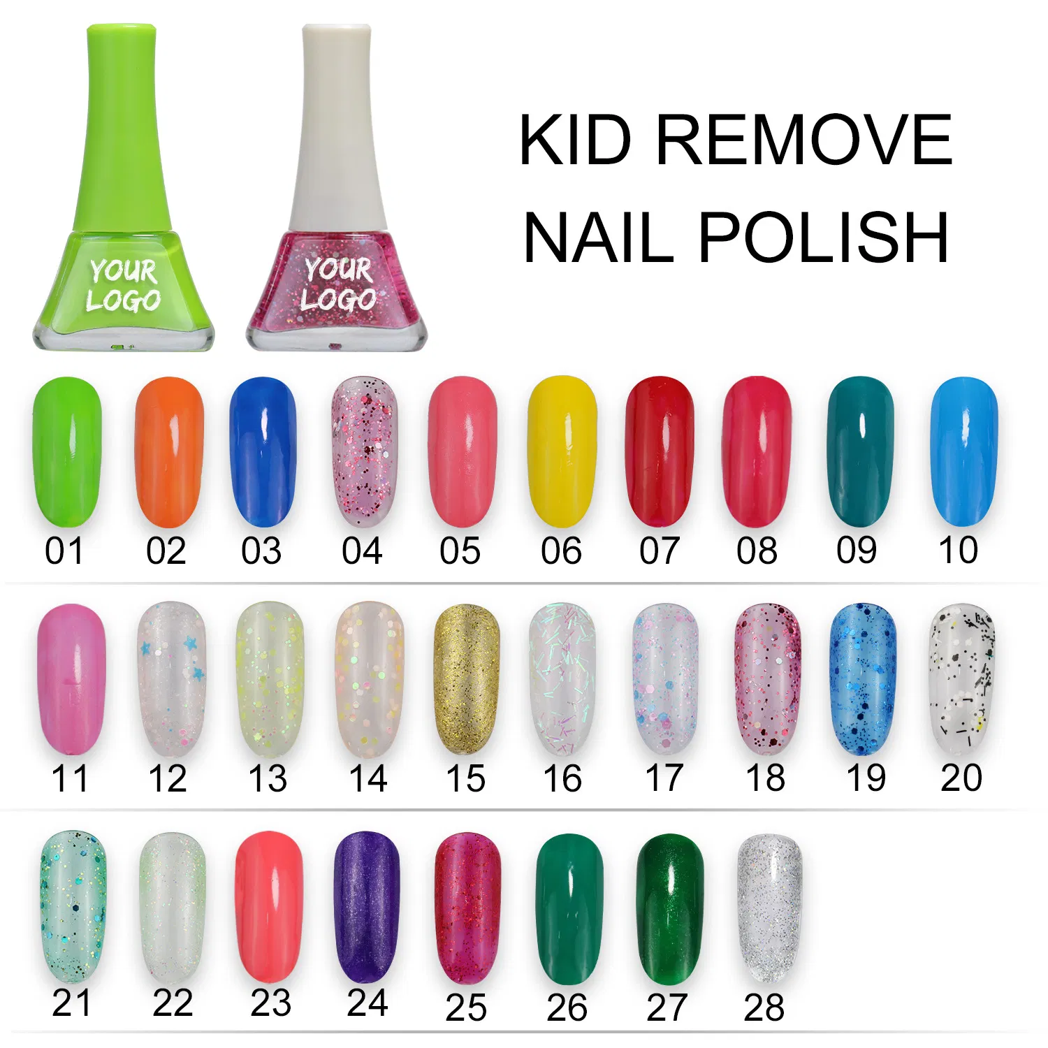 Peel off Water Based and Non Toxic Nail Polish Set for Kids