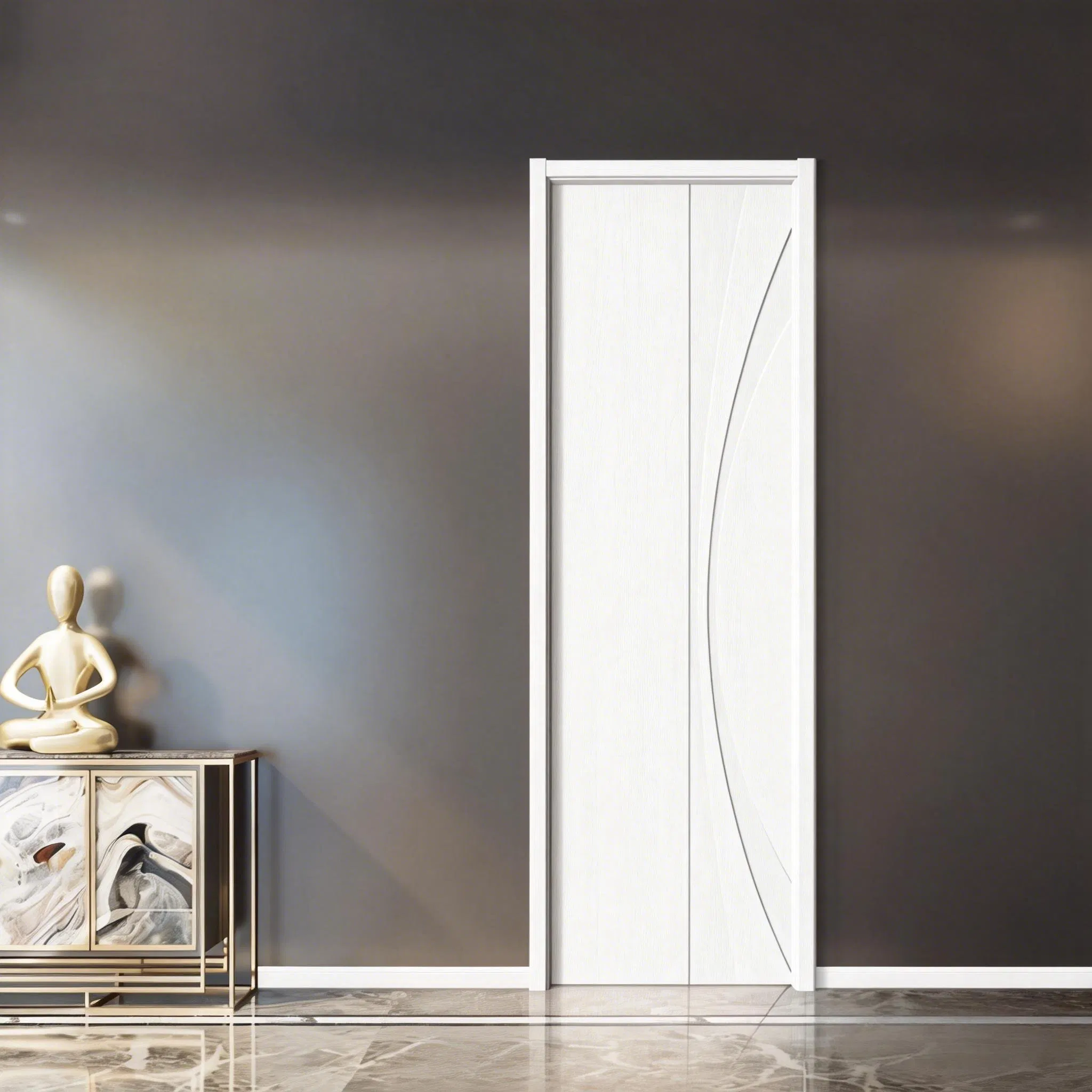 Eco-Friendly Good Sound Insulation Solid Wooden Composite Door