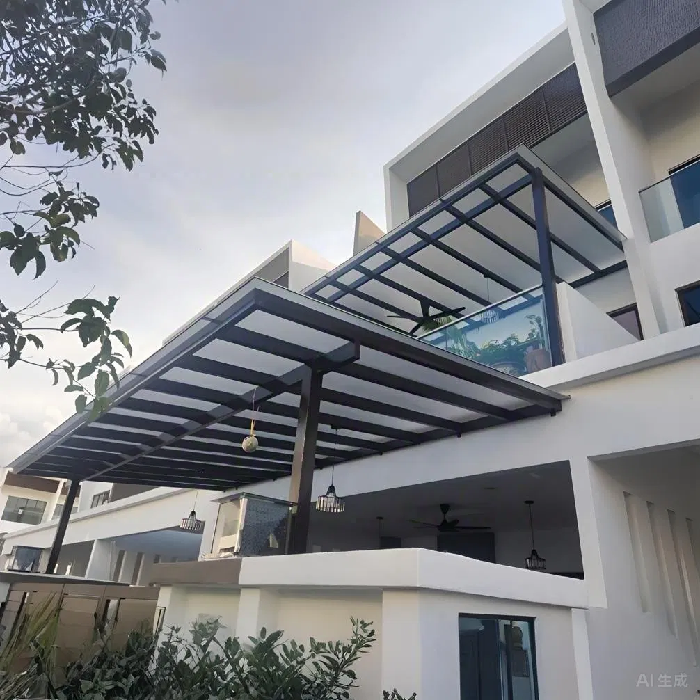 Large Motorised Retractable Roofing Canopy Awning Aluminum Alloy Frame Outdoor Retractable Sail Finishing