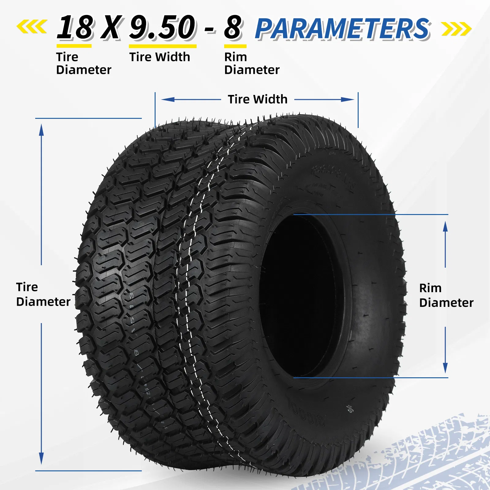 Шина газонокосилки 18x9.5-8