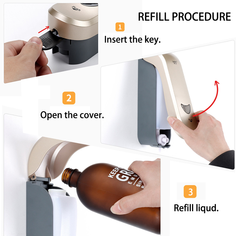 Настенный дозатор для жидкого мыла и шампуня