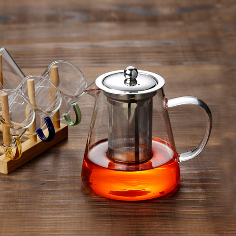 Wholesale Customized Classic Square Glass Teapot Kettle Set