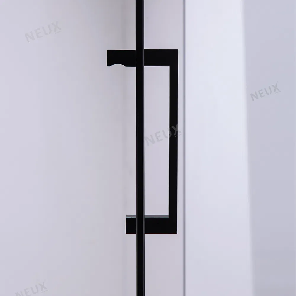 Factory Price Matt Black Aluminum Frame Shower Glass Door Pivot Hinge Shower Door