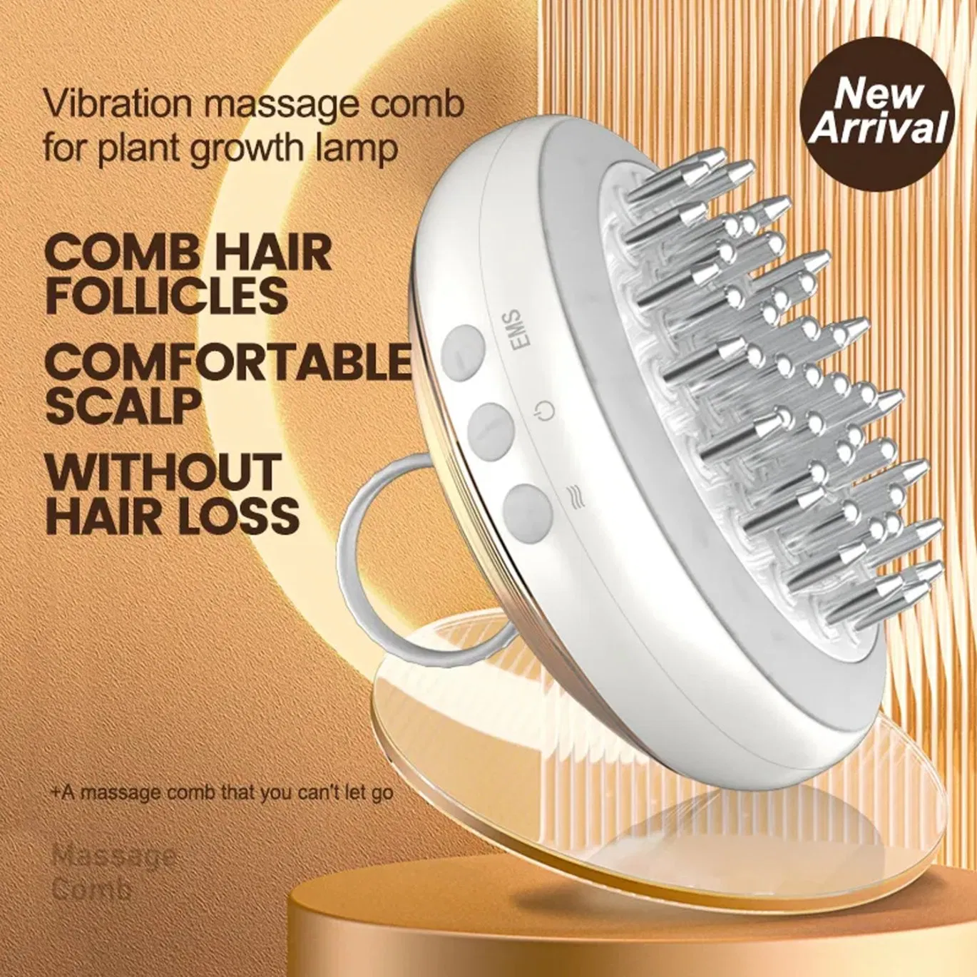 Electric Hair Growth Scalp Massage Brush Activates Hair Follicles to Promote Growth
