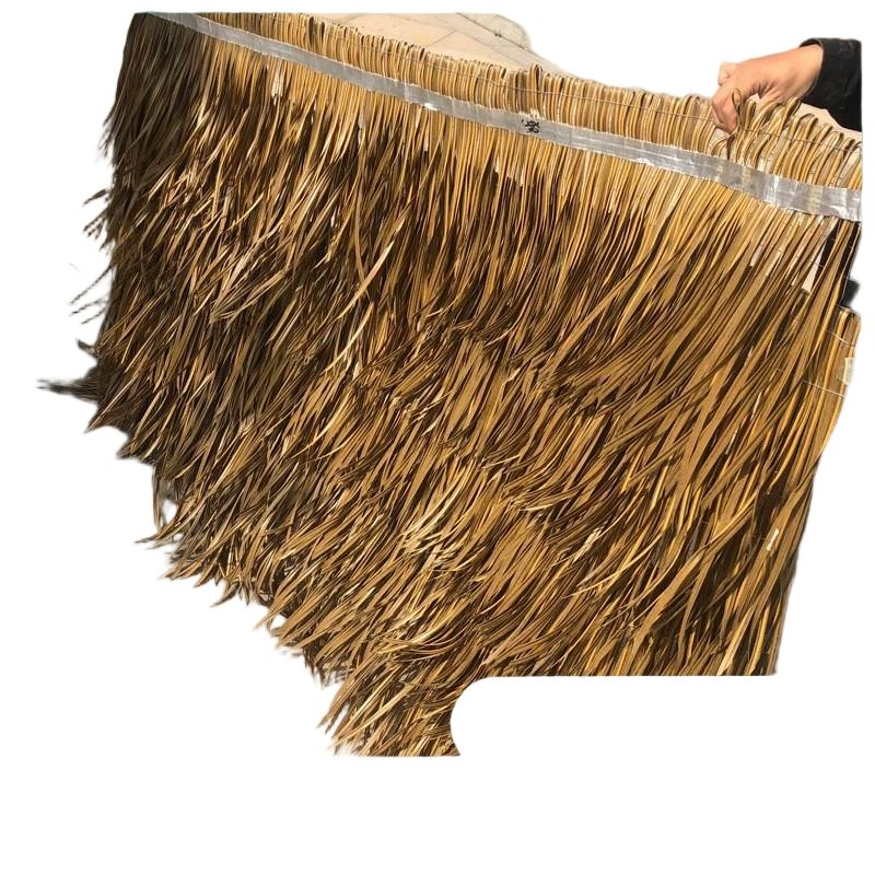 Henghui Hotsale Natural Color Hawaii Hula Tiki Artificial Straw Thatched Beach Umbrella