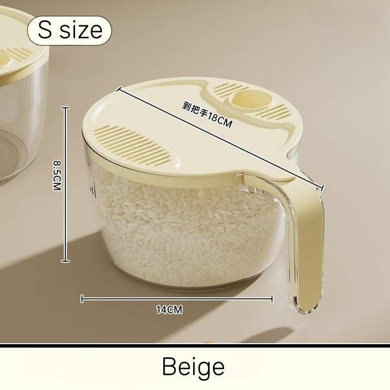 Plastic Kitchen Rice Washer Drain Basket Storage Container