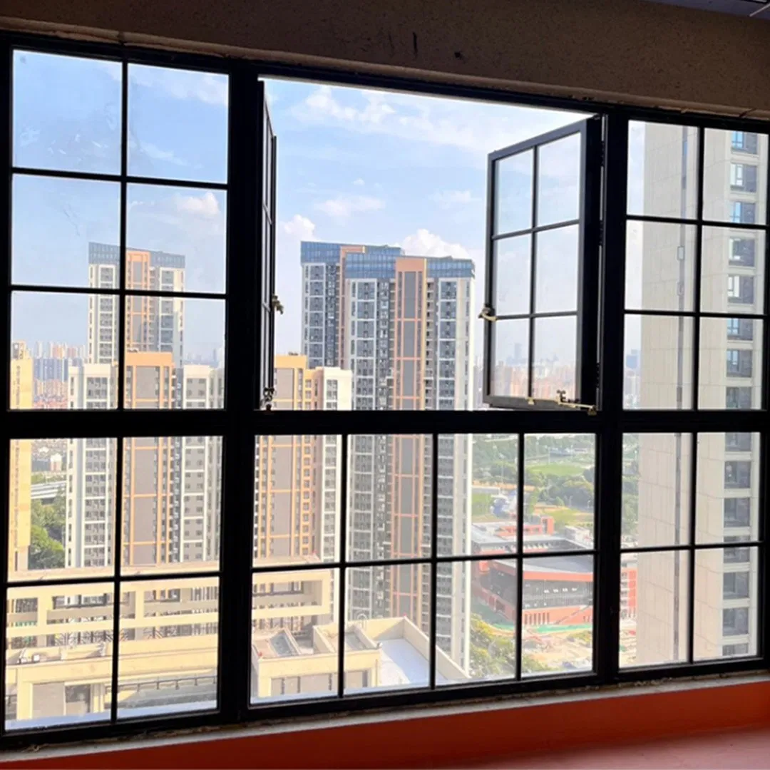 Neo Glazed Toughened Glass for Insulation Rain Wind Resistance Aluminium Casement Window