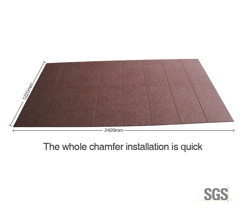 12mm Flame Retartant Polyester Fiber Decorative Acoustic Board for Cinema