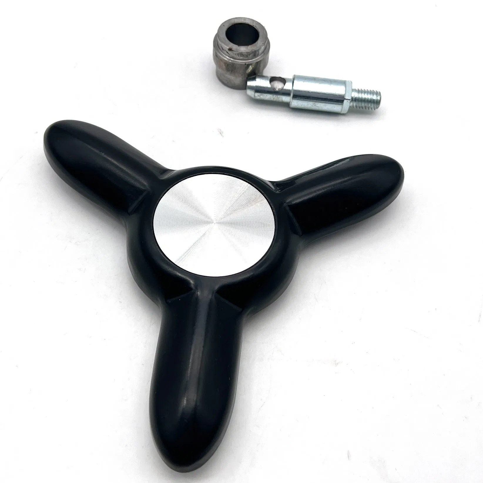 Black Color Zinc Alloy 3 Spoke Safe Handle for Door