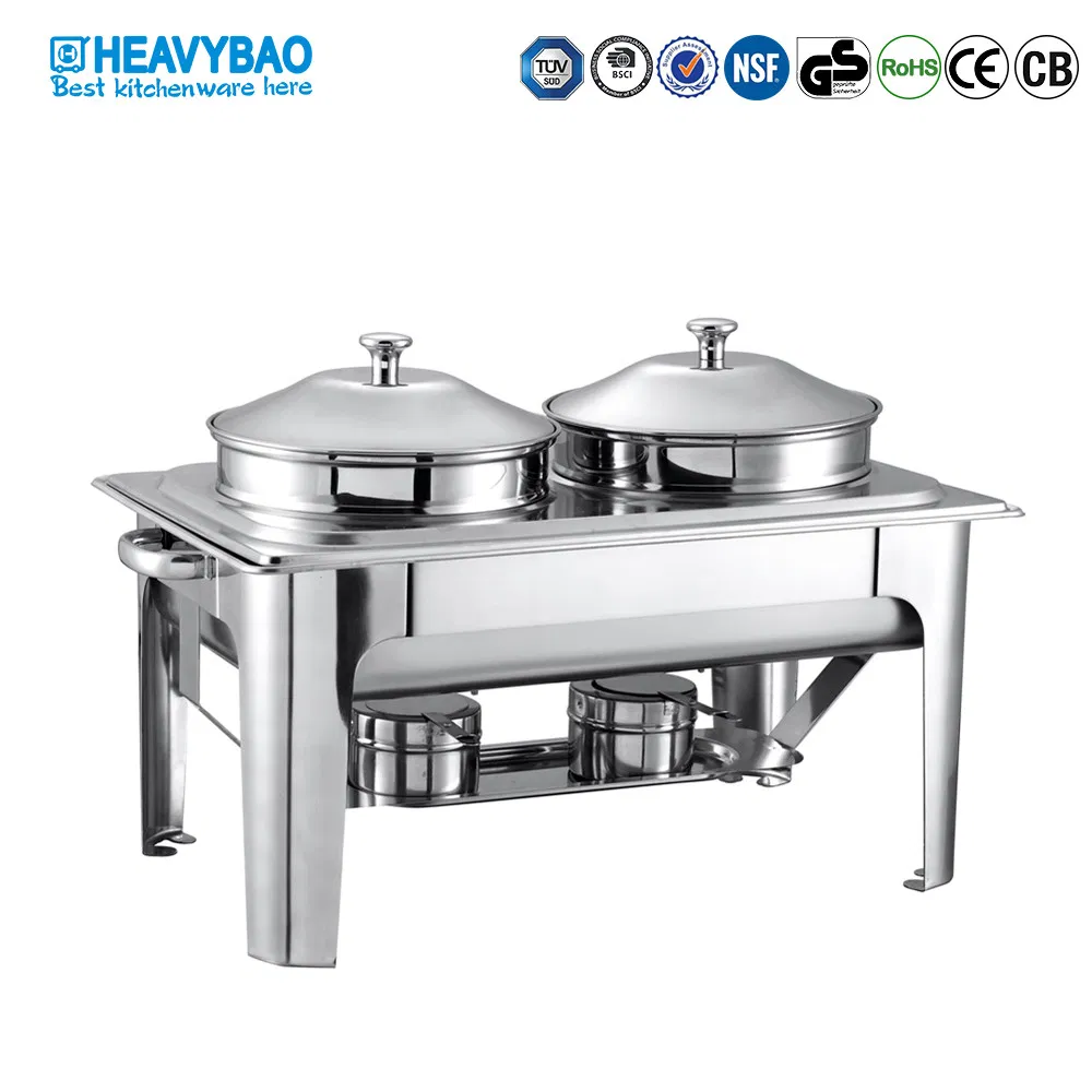 Heavybao Catering Equipment Hotel Stainless Steel Oblong Soup Station