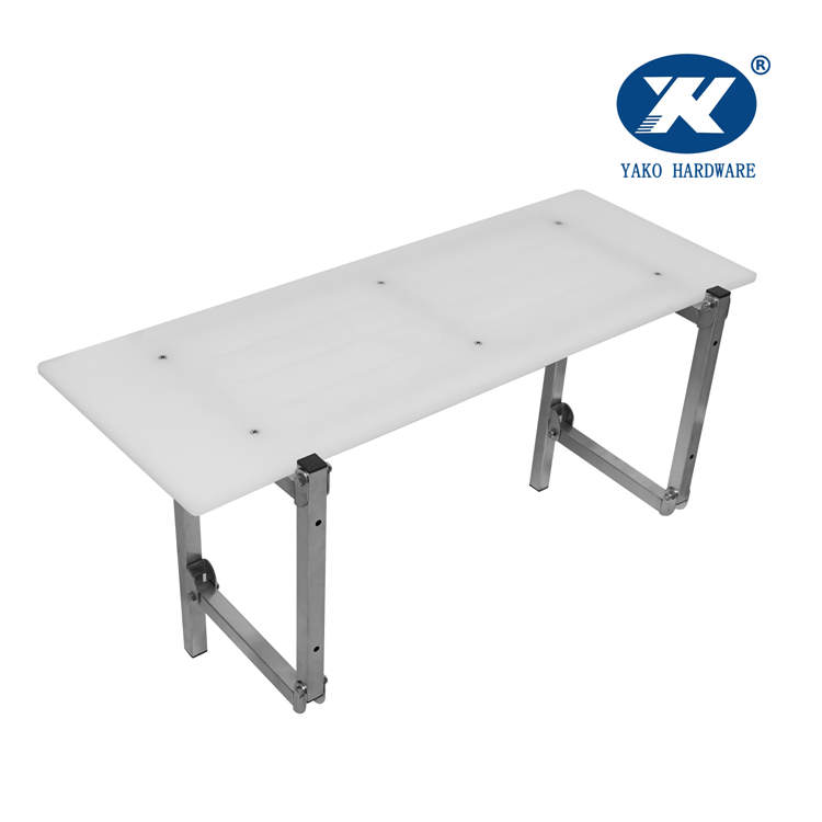 Durable Quality Stainless Steel Wall Mounted Disabled Chair with HDPE Board Folding Shower Seat