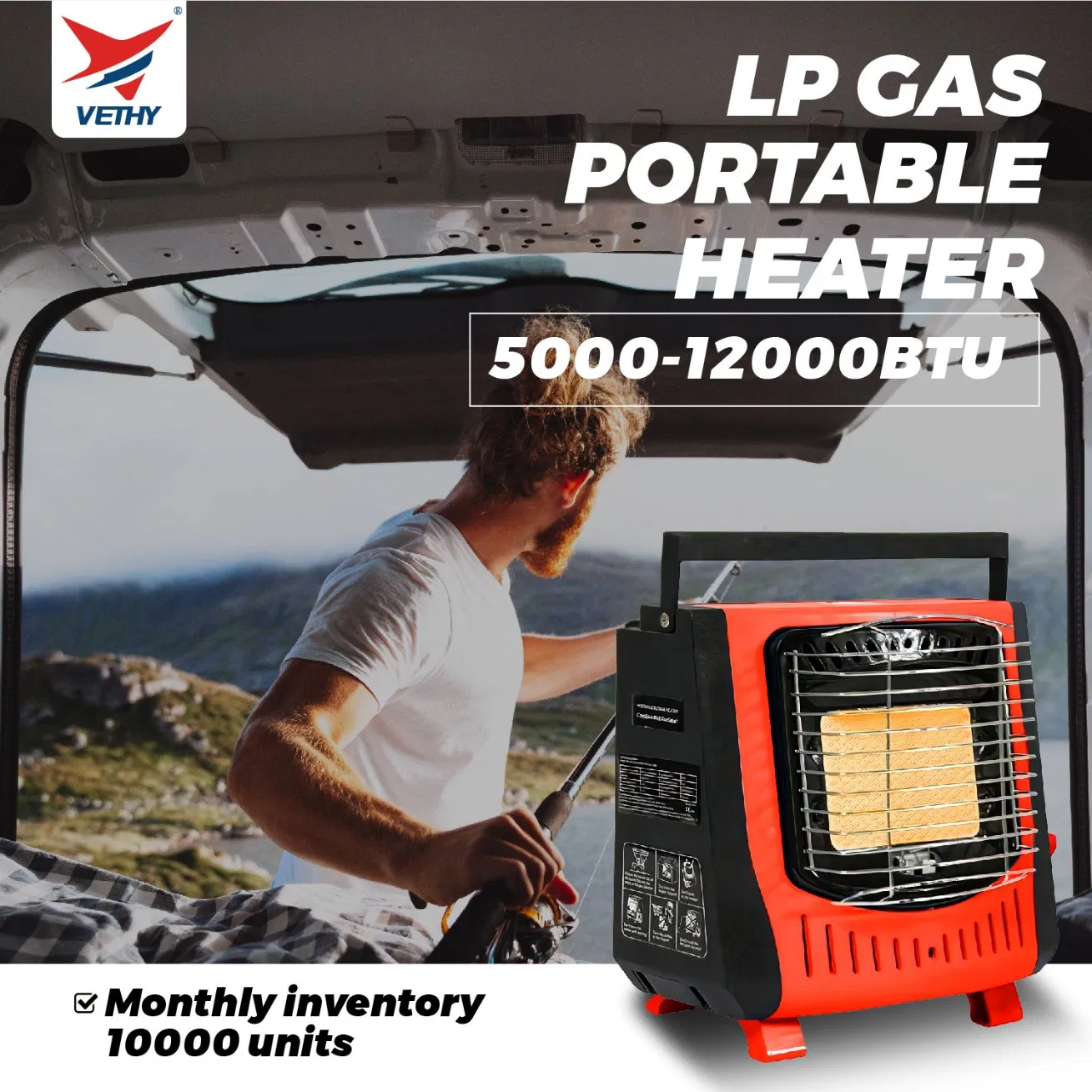 5000 BTU/12000BTU Versatile Propane Heating for Outdoor Adventures: Stay Toasty in The Wild