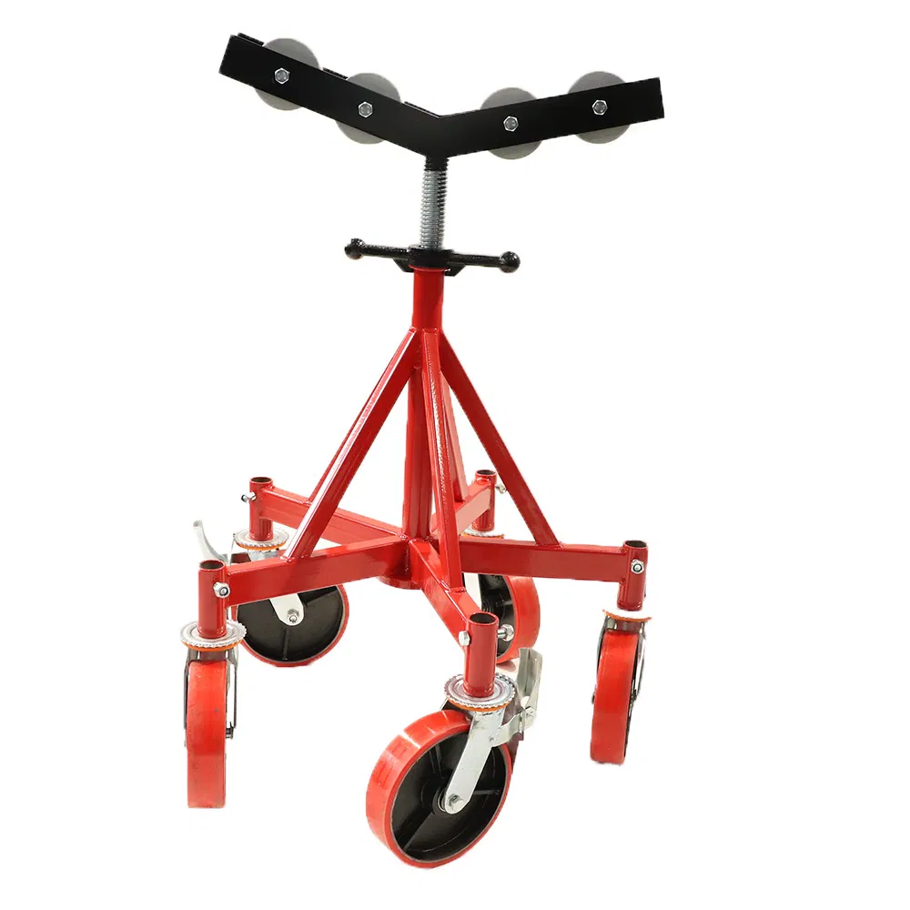 H406 Wheeled Pipe Stand Pipe Vise for Pipes up to 40 Inches