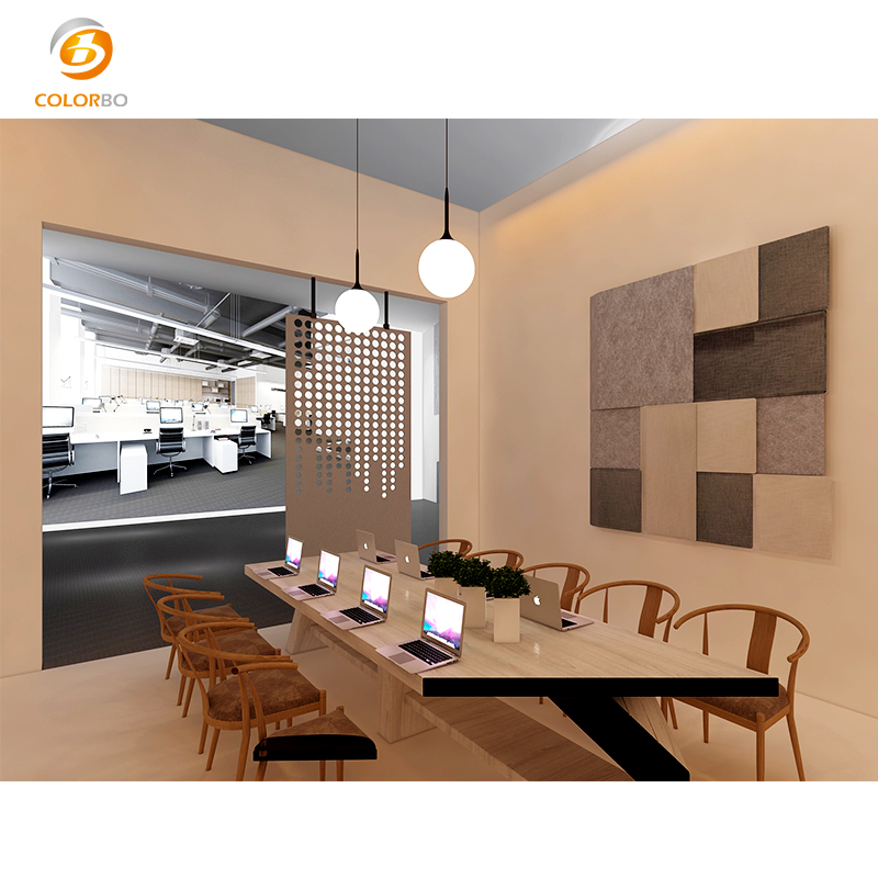 Hollow out Made In China Customized PET Panel Space Divider Hanging Screen with High Quality