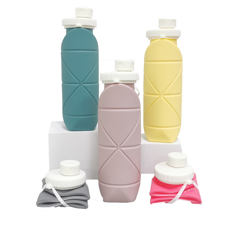 Silicone Folding Water Cup, Outdoor Sports Water Bottle, Creative Gift, Portable Cycling Travel Telescopic Cup