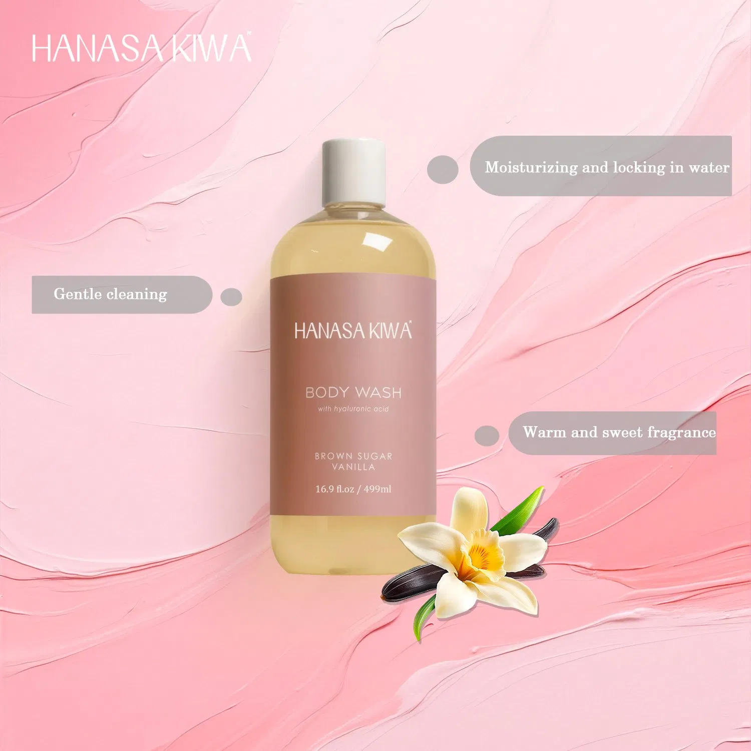 Vitamin E Shower Gel Scrub Collagen Rose Body Wash