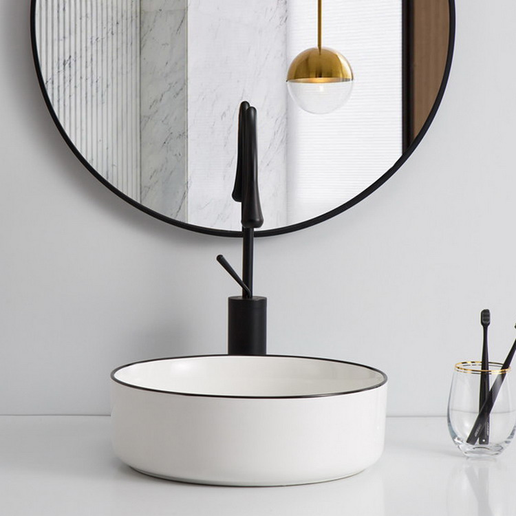 Rustic Farmhouse Bathroom Sink & Deep Wash Basin - Glazed Ceramic Sink Perfect for Bathroom Renovation & Country-Style Decor