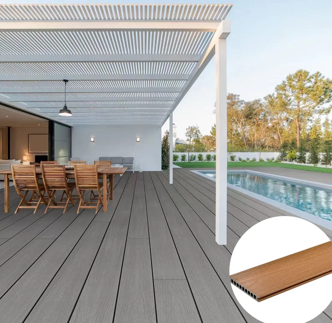Natural Wood Texture Wide Design Coextrusion WPC Wood Composite Decking for Outdoor Usage