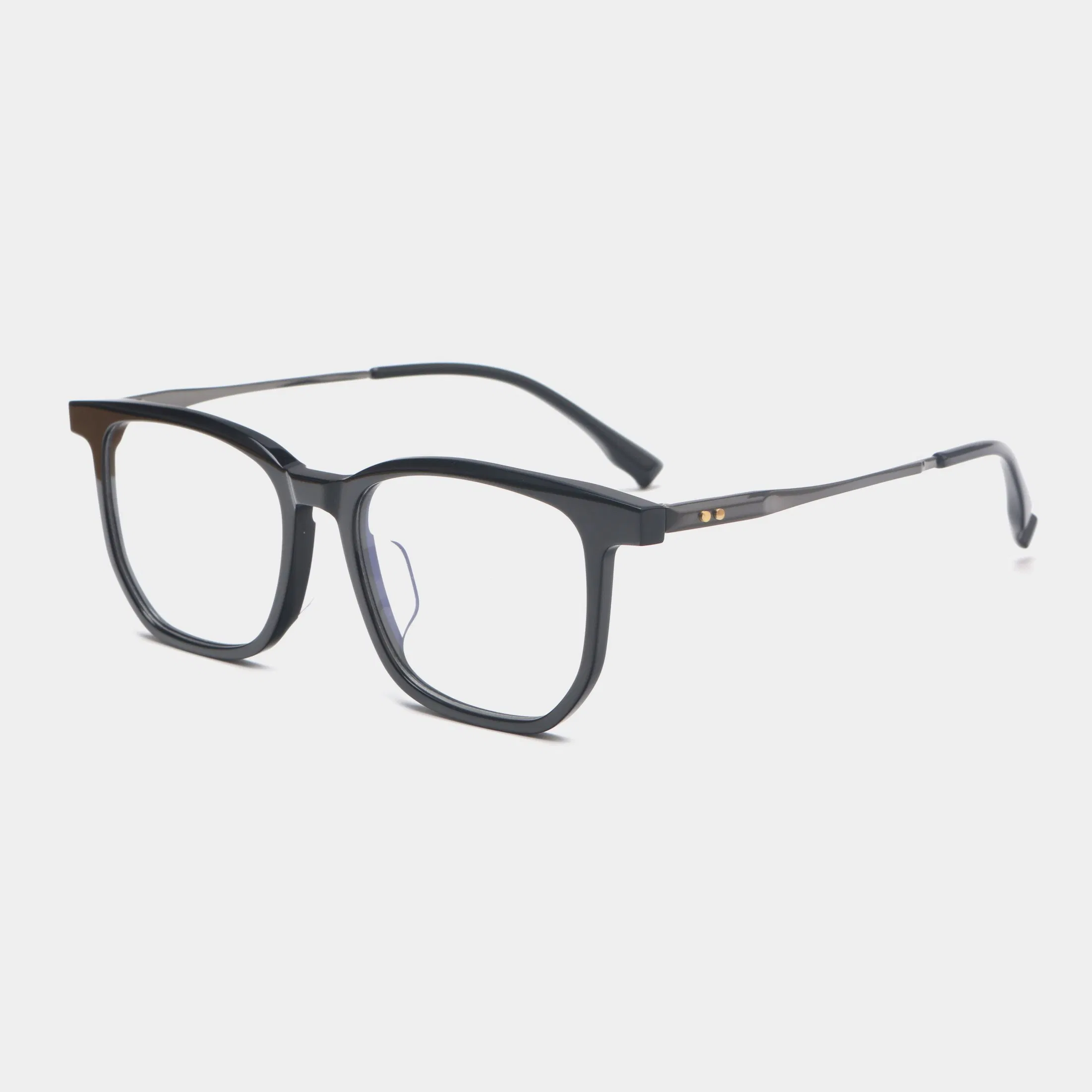 Designer Acetate Optical Frame Titanium Metal Temple Stylish Eyewear Combo