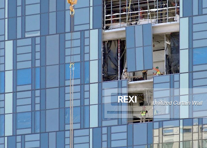 Aluminum Glass Building Facade System Aluminium Frame Double Glazed Curtain Wall Cladding Project Design Supply