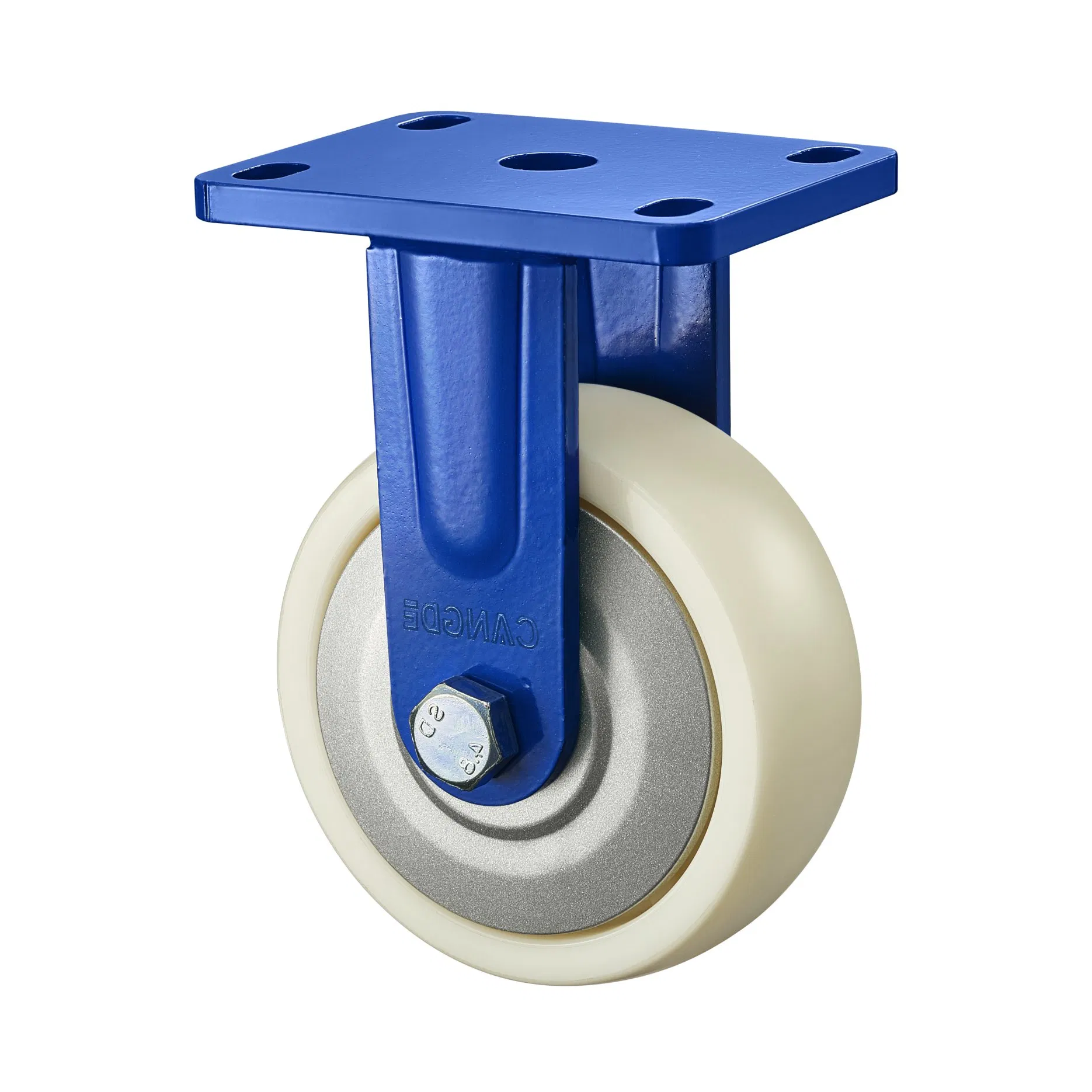 Ultra Heavy Industrial Casters Nylon Wheel Rigid Casters Top Plate140*110