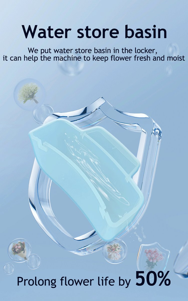 Weimi 2025 Hot Sale Smart Cooling Locker Vending Machine Fresh Bouquets Flowers Vending Machine with Refrigerator Humidifier