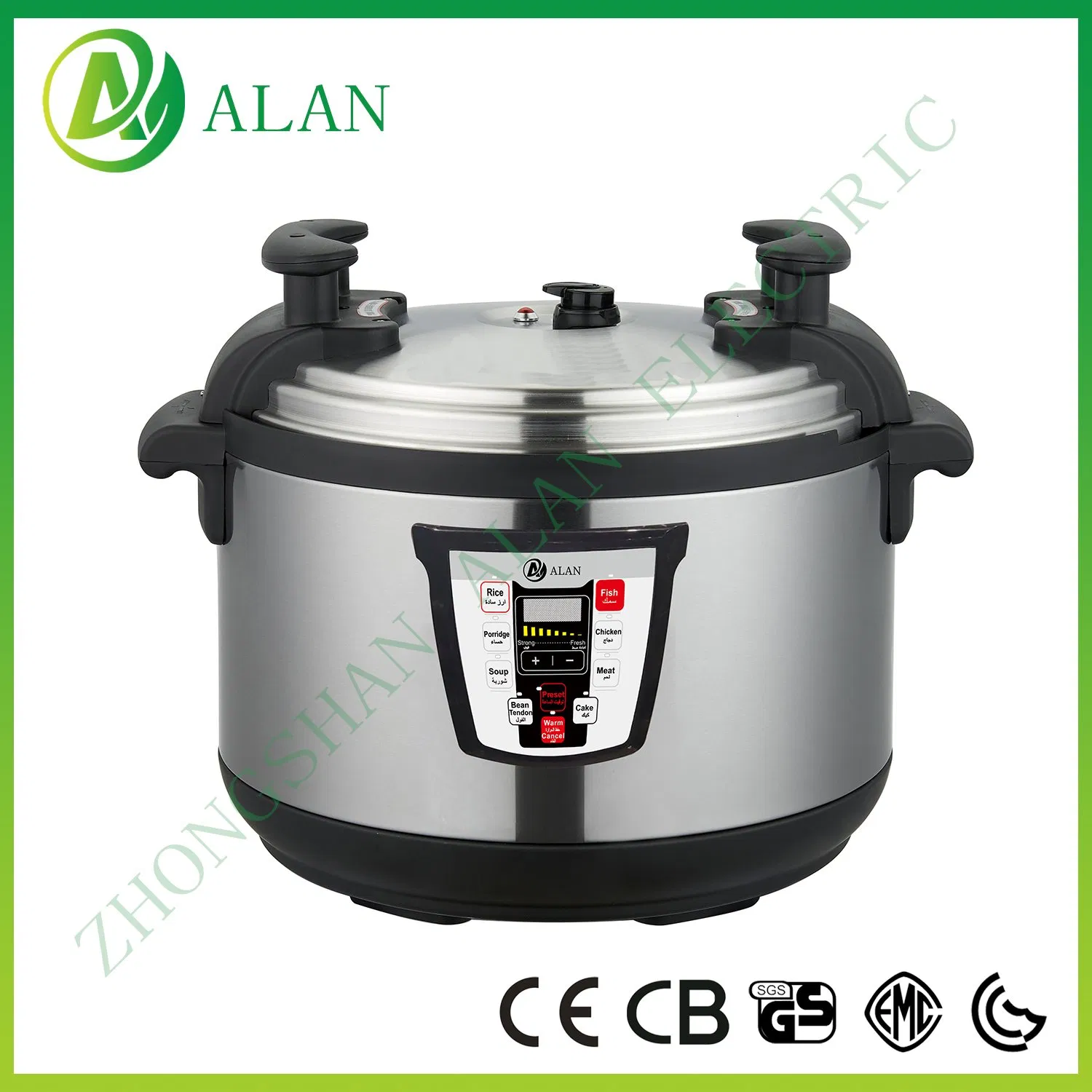 CB Certificate 17/21/25/33/41/45/55/65L Big Size Commercial Industrial Electric Pressure Cooker
