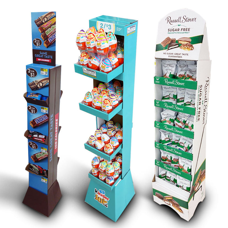 Custom Retail POS Toy Store Kids Cardboard Floor Stand Funko Pop and Doll Merchandise Display Rack Paper Display Stand