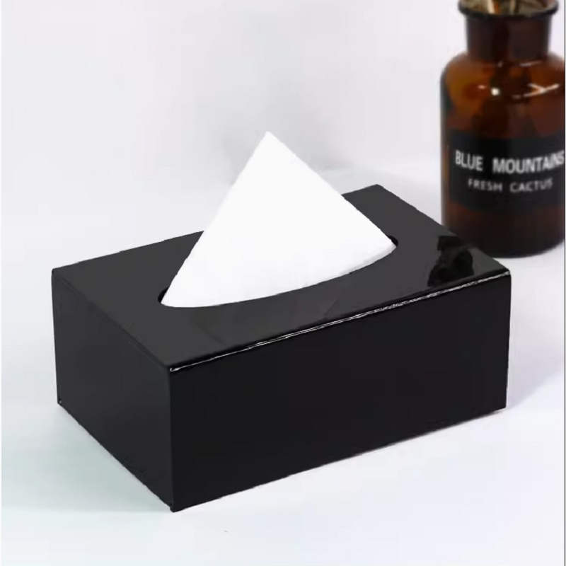 Napkin Dispenser 170mm Black Matte Product Support Stands Hotel Consumables Room Storage Hotel Consumable Box Organization Factory Customized Custom Leather