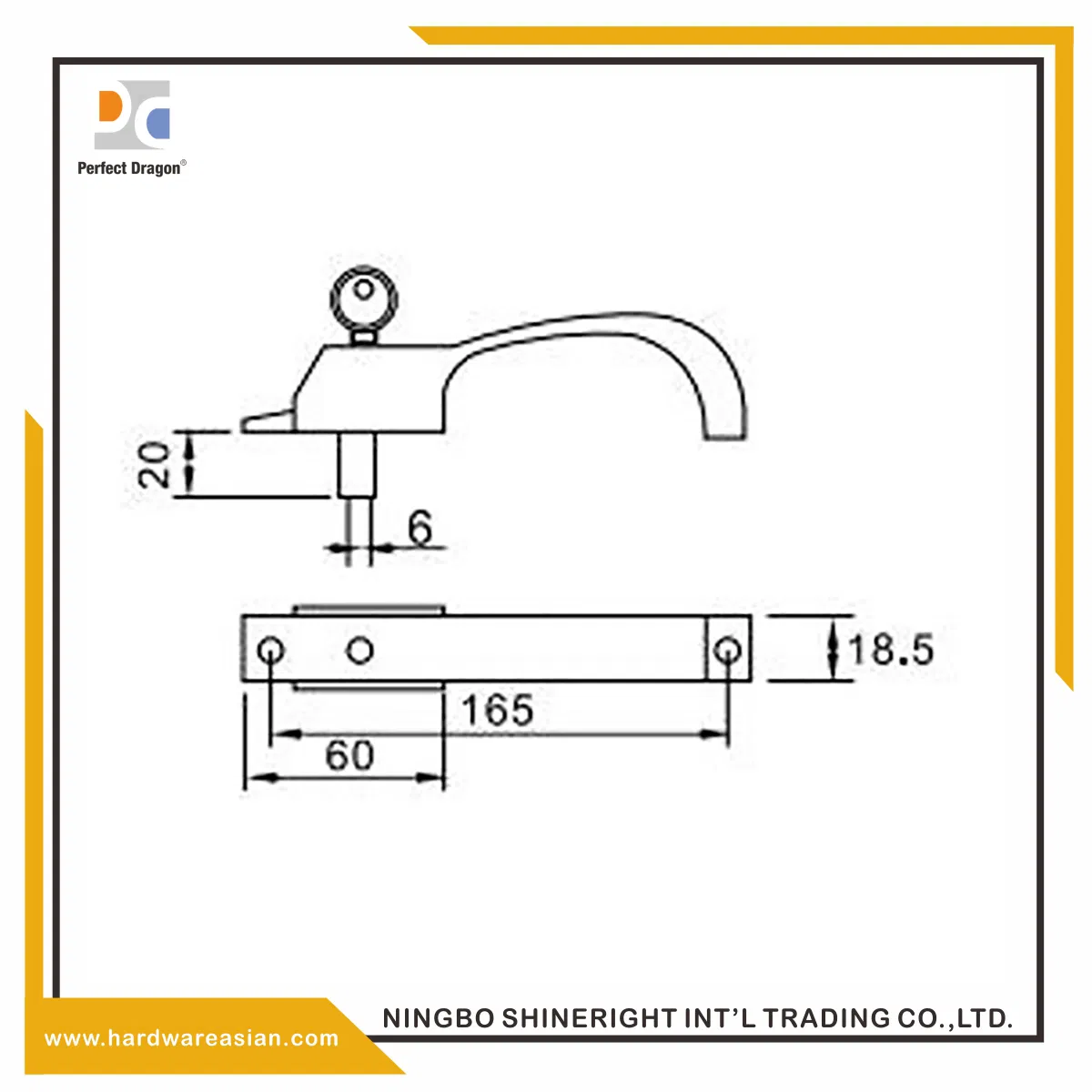 New Serviceable Aluminum Window Handle for Aluminum