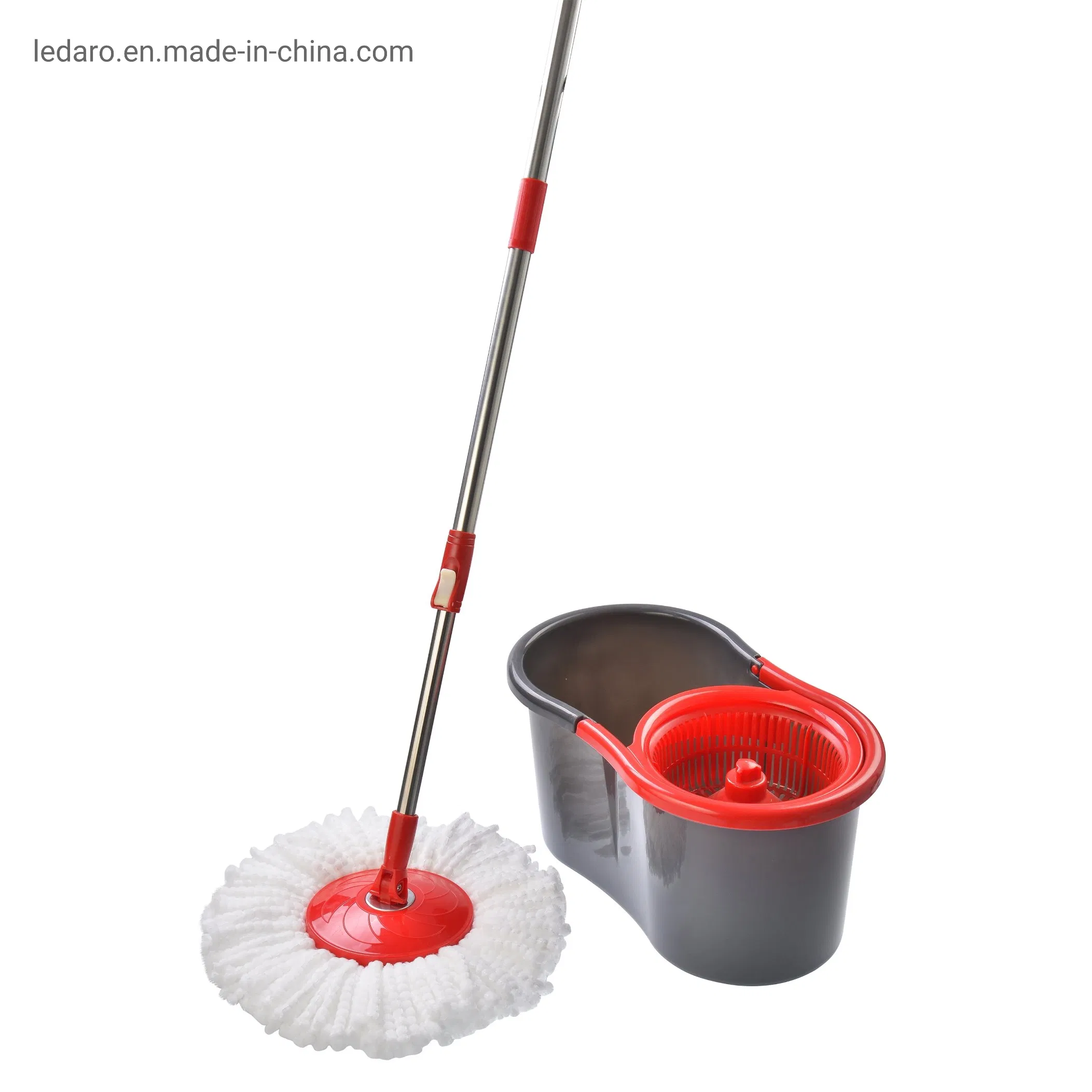 Easy Life Hand Press 360 Rotating Microfiber Spin Mop Bucket System with Spin Bucket and Wet Dry Mop