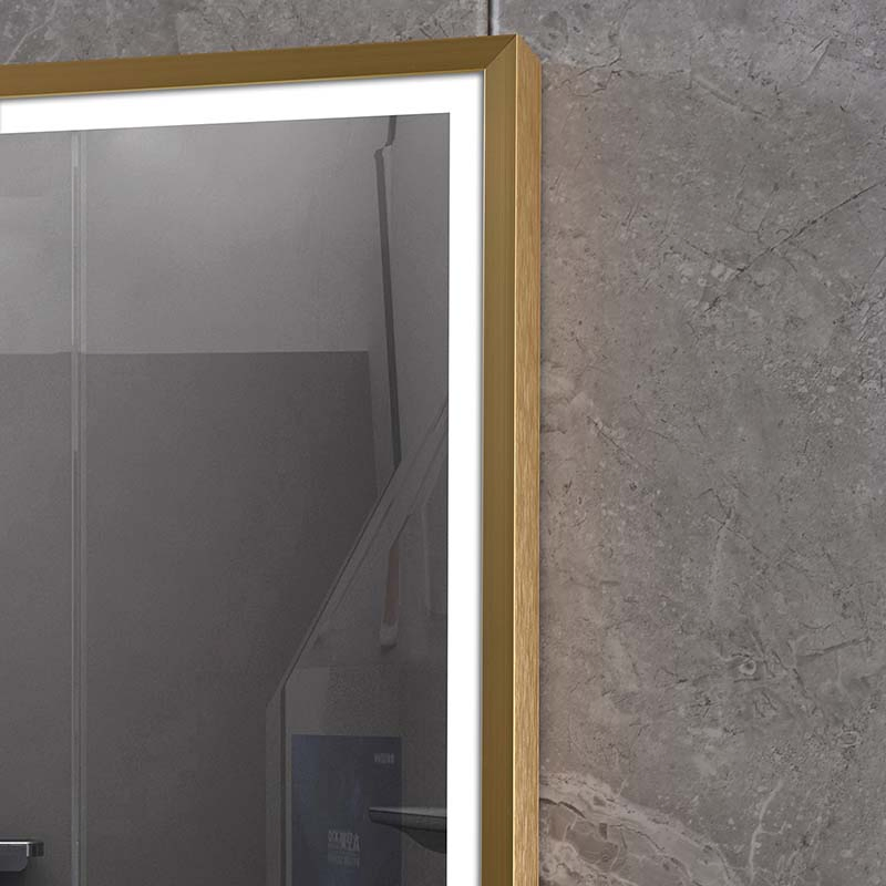 Premium Aluminum Frame Smart Illuminated Defogging Bathroom Mirror