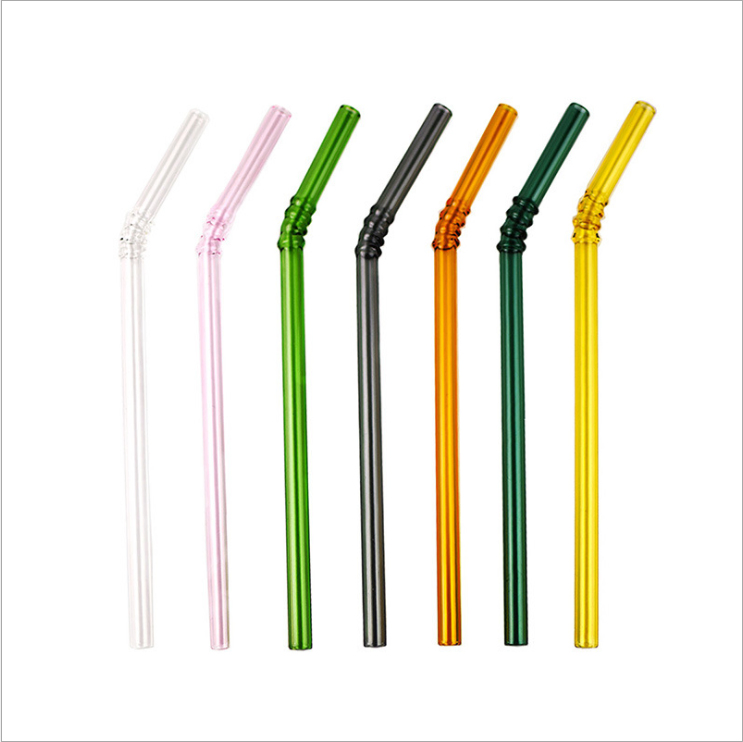 Customized Style Colorful Glass Straw with Personal Package Box