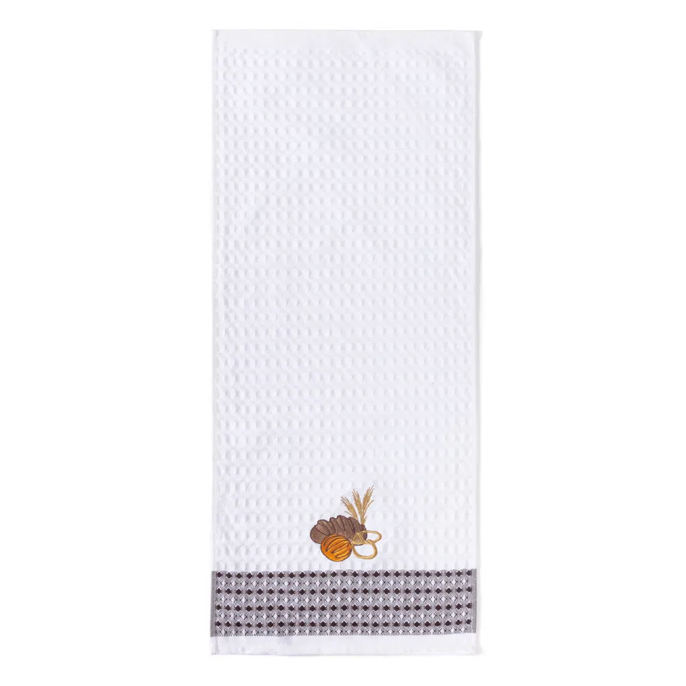 Soft Absorbent Cotton Waffle Hand Tea Towel Embroidered Logo Kitchen Dish Towels