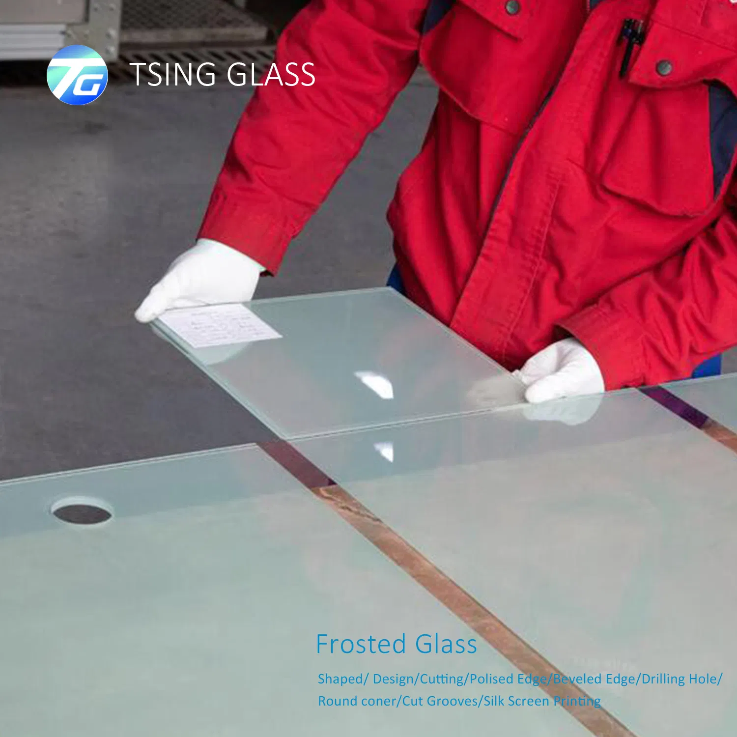 Clear Colored Tinted Tempered Glass Laminated Glass Patterned Figured Acid Etched Frosted Glass Sandblasted Glass for Office Windows Door Shower Room