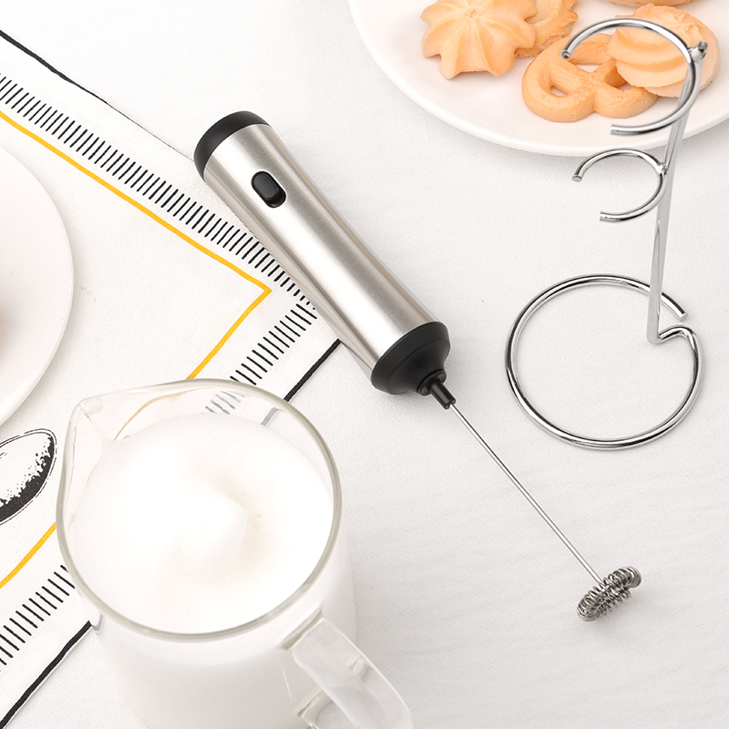 Electric Detachable Stainless Steel Whisk Rechargeable Electric Milk Frother Mini Mixer