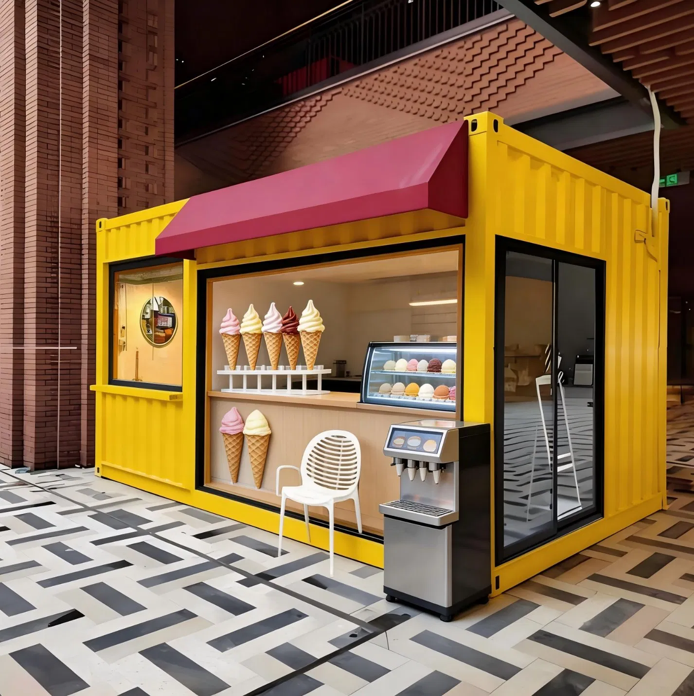 Prefabricated House Steel Structure Moveable Modular House for Street Cafe Mobile Shop