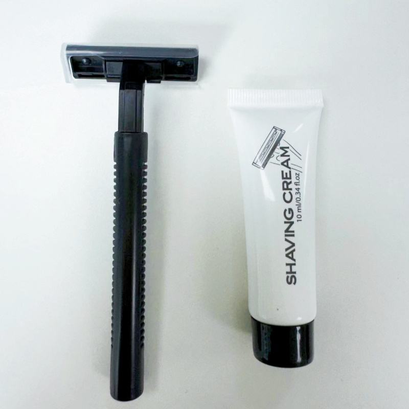Disposable Shaving Razor and Cream Kits for Hotels and Airline Travel