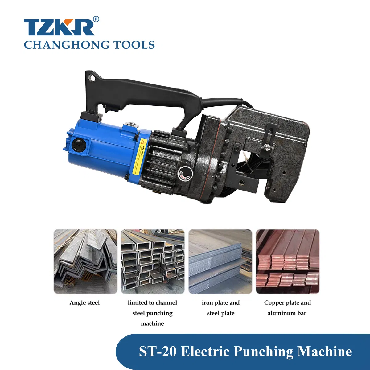 St-20 10t Output Force Portable Punching Copper Bar Aluminum Plate Stainless Steel Hydraulic Hole Puncher Electric Tool