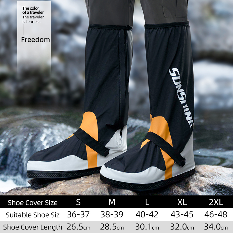 Fashion Waterproof Covers Anti-Skid Wear-Resistant Non-Slip Thickened Plastic Cover Motorcycle Rain Shoe
