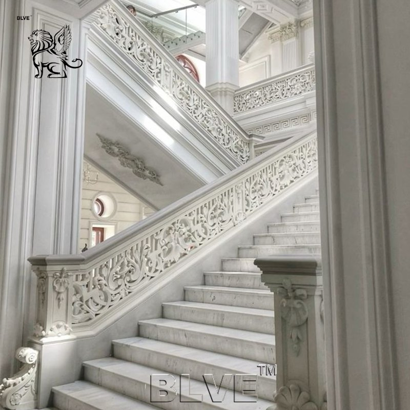 Indoor Luxury Decoration Hand Carved Stair Railing Marble Handrail Factory Price