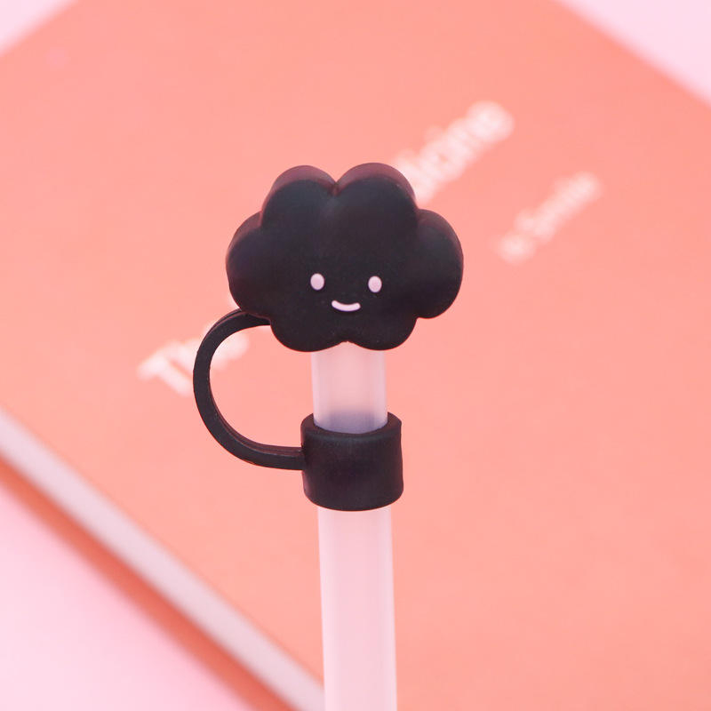 Silicone Dustproof Cover Soft Rubber Recirculable Cloud Straw Cover
