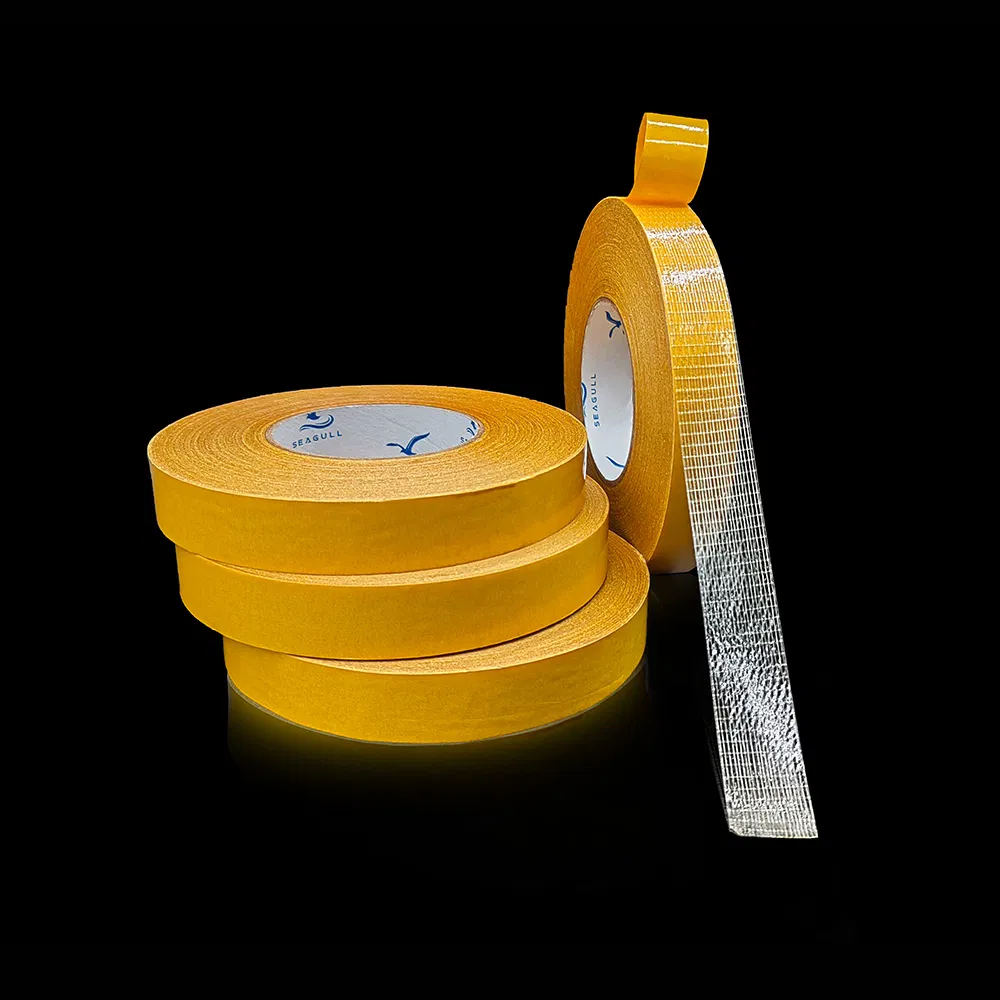 Double-Sided Self Adhesive Fiberglass Reinforced Cross Filament Tape for Carpet